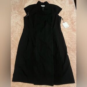 Calvin Klein Black Cap-Sleeve Sheath Dress – NWT